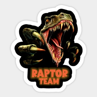 Raptor Dino Team Jurassic velociraptor dinosaur -T shirt Sticker